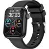 zaisia Smartwatch Uomo Donna, 1,85'' Orologio Fitness con Sonno Cardiofrequenzimetro, Smart Watch con Funzione di Notifica dei Messaggi e Chiamata, IP68 Impermeabile Tracker Fitness per Android iOS