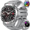 TAOPON Smartwatch Uomo con Torcia orologio Chiamate: 1,43" AMOLED Fitness Smart Watch 5ATM Impermeabile con Bluetooth 5.3 UV Monitoraggio Sonno 525mAH Batteria 120+ Modalità Sportive Compatibile iOS Android