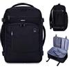ECOHUB Zaino Ryanair 40x20x25 Bagaglio a Mano 40x20x25 Ryanair Zaino da Viaggio Valigia Bagaglio a Mano Borsa da Viaggio Borsa tote ecologica in PET riciclato da 20 litri,Brevettato, Nero