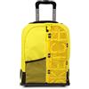 NE.XXN! MILANO NE.ON! Sketch Zaino Trolley 3 Ruote Scuola Elementare e Medie Giallo, Spallacci Imbottiti Regolabili Nascondibili, Doppia barra alluminio maniglia Copri Ruote Salva Giacca, Capacità 36L, Stile Urban