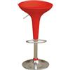 SERENA GROUP SGABELLO BAR in ABS e ACCIAIO H55/78cm ROSSO