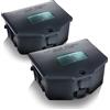Gardigo® Contenitore per Trappola dei Topi - Set da 2 | Box per Esca per Cattura di Topi e Ratti | Scatola Porta Veleno per Topi | Richiudibile a Chiave con Oblò di Controllo | Uso Interno ed Esterno