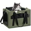 Pecute Trasportino Gatto, Stabile Zaino per Gatti, Traspirante e Portatile Trasportino per Cani, per Gatti Sotto i 5KG, Adatto per Viaggi e Gite, Verde