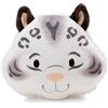 NICI Cuscino in peluche con motivo leopardo delle nevi Eleni Snowbell, morbido e ideale per le coccole di bambini e adulti, per casa, asilo o in viaggio, 35 x 30 cm, bianco - 62443
