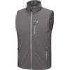 Little Donkey Andy Gilet leggero softshell da uomo, per attività all'aperto, jogging, softshell, giacca da uomo, impermeabile, senza maniche, per ciclismo, corsa, escursionismo, golf, grigio ferro, L