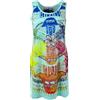 GURU SHOP Guru-Shop, Top a Specchio, Camicia Lunga, Miniabito, Mandala/Turchese, Cotone, Dimensione Indumenti:M (38), Magliette Stampate `Sura