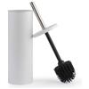 Beldray Scopino e portascopino per WC, trattamento antibatterico, setole in silicone antigraffio, a prova di spruzzi, design discreto, manico lungo, testina igienica facile da pulire, resistente alle