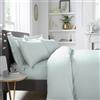 laqula Serene - Tinta unita, facile da pulire, lenzuolo con angoli da 32 cm, per letto super king size in verde
