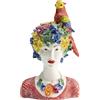 Kare Statuina decorativa di design con ragazza di fiori, multicolore, moderna, unica, dipinta a mano, statua, idea regalo, accessori decorativi per la casa, decorazione per la casa, decorazione per la