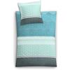 Kleine Wolke 6253675952 Estrella - Set copripiumino singolo, cotone, petrolio, 200 x 135 x 0.2 cm