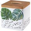 Avanti Linens - Copertura per scatola di fazzoletti, accessori per controsoffitto, decorazione per la casa ispirata alle foglie (collezione Viva Palma)