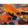 Wee Blue Coo Vincent Van Gogh Landscape With House Ploughman 1889 Painting Art Print Poster Wall Decor 12X16 Inch