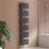 S'AFIELINA Radiatore Design per Bagno, radiatore scaldasalviette, Grigio Antracite, Pannello Piatto, Attacco Laterale, 1599x400mm, radiatore per Bagno, asciugatore per Asciugamani, 718 Watt