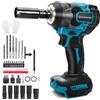 panthem Chiave a impulsi senza fili compatibile con Makita 18 V, 650 N.m, Avvitatore A Impulsi a batteria, 1/2 Elevata Avvitatori a Massa Battente chiave con chiave a bussola, adattatore (senza batteria)