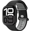 Spigen Nano Pop Cinturino Compatibile con Apple Watch Series 10 42 mm, Series 9/8/7 41 mm, SE2/SE/6/5/4 40 mm, 3/2/1 38 mm - Black Sesame