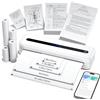 Omezizy Stampante Termica A4 - M832 Stampante Portatile Termica 300DPI, Bluetooth Stampanti Senza Tinta per Ufficio, Studio, Fatture, Casa,Compatibili con Telefonini & Portatili, Bianco