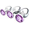 Yagaspantery 3 Pezzi Anale Metallo, Anal Butt Plug, Set Plug Anale con Cristallo Diamante, Large Medium Small Plug Anale Giocattoli del Sesso per Principianti Donne, Coppie, Uomini, Viola