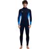 X-mAnTA Muta da uomo a corpo intero 3/2mm muta in neoprene con cerniera anteriore mute a maniche lunghe in neoprene bagnato per immersioni surf snorkeling 3XL taglia nero blu