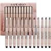 Pure Vie Matitone Ombretto Glitter Occhi in Crema, 12PCS Matita Ombretti Occhi Marrone Waterproof Lunga Durata Matte Shimmer Eyeshadow illuminante Contouring Stick Crayon Trucci per Ragazza Donna