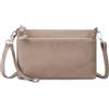 befen Portafoglio a Tracolla in Vera Pelle da Donna, Piccola Pochette a Tracolla con Scomparti per Carte di Credito RIFD, Oro