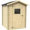 Alce Flavia 146x130 - Casetta da giardino in legno - Con finestra frontale - 146x130x194 cm