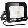 YOJZMA 10W LED Flood Light Outdoor, 1000LM Luci esterne 3000K Daylight Warm White IP66 Luci di sicurezza impermeabili per giardino, Garage, cortile, campo sportivo, patio, vialetto portico