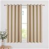 PONY DANCE Tende Cucina per Finestre Piccole Corte 2 Pezzi L 167 x A 137 cm Decorazione Tende Beige Oscuranti Cameretta Bambini Moderne Curtains con Anelli Termiche Isolanti