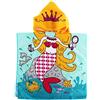 JFAN Accappatoio Piscina Bambino Spiaggia Cappuccio Cartoon Animato Bagno Ragazzi Bello Multi-stile Protezione Solare Doccia Nuotare Asciugamano 2-10 Anni Sirena Corona