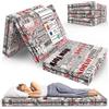 TEHORNEO Materasso Pieghevole, Materasso Pieghevole Singolo 195x75x10 cm, Materasso Singolo Pieghevole, Materassi Pieghevoli, Futon Pieghevole, Materasso Pavimento con Rivestimento Lavabile
