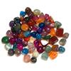 Perlin Pietre decorative in agata colorate, 50 pezzi, 9 mm, 15 mm, pietre naturali, pietre di riempimento per vaso, decorazione di pietre da gioco, caccia al tesoro, fai da te