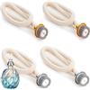 Belvanr 4 Pezzi Stoppino Lampada Catalitica, Stoppino Sostituzione di Stoppino di Lampada a Olio Bruciatore, per Tutte Le Lampade Catalitiche, Diffusore Aromaterapia(Oro,Silber)