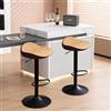 YOUNIKE Sgabello da Bar Set di 2, Sgabelli Alti da Cucina Sedia da Bar con Schienale e Girevole a 360°Altezza Regolabile Montaggio Facile per Cucina e Bar, Nero