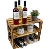 Kistenkolli Altes Land Altes Land - Cassetta con ripiano intermedio, centrale, circa 50 x 40 x 30 cm, cassetta per mele e vino, in legno, utilizzabile come libreria, scarpiera, fiammata aperta con inserto longitudinale