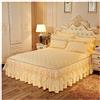 LFFOTBK Copriletto Trapuntato King Queen Twin Size Addensare Morbido E Confortevole Gonna Da Letto Copriletto In Pizzo Lenzuolo Singolo Matrimoniale (Color : E, Size : 200x220cm)