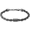 Armani Exchange Bracciale Uomo. Gioiello in Acciaio Inossidabile di Colore Canna di Fucile con Finitura Opaca. Misure: Lunghezza 195mm + 20mm, Larghezza 5.8mm. La referenza è AXG0164060