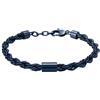 Armani Exchange Bracciale Uomo. Gioiello in Acciaio Inossidabile di Colore Blu con Finitura Opaca. Misure: Lunghezza 195mm + 20mm, Larghezza 5.8mm. La referenza è AXG0165470