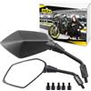 Area1 Set di specchietti retrovisori per moto (destro + sinistro) effetto carbonio omologati CE 2 x M10 destro compatibile con Moto