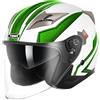 YEMA Casco Jet Moto Aperto Scooter YM-627 Caschi Motorino Vintage ECE Omologato Donna Uomo con Doppia Visiera Parasole, Nero opaco