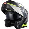 ORIGINE Casco Moto Modulare Bluetooth Omologato ECE Voice Dial Casco Moto Chiamata Vivavoce (LEVEL YELLOW BLACK,XL)