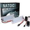 NATGIC LED Luce Targa 3528 Chip 18SMD CAN-BUS Integrato Lmpermeabile CanBus Luce Targa Senza Errori LED Numero di Targa Gruppo Lampada 12V 3W - 6000K Bianco (Confezione da 2)