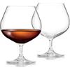 FLOW Barware Set di 2 bicchieri da brandy di alta qualità, realizzati a mano, 700 ml, in cristallo senza piombo, confezione regalo per brandy, cognac, liquori o liquori