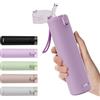 Exllena Borraccia Piccolo con Cannuccia 270ml, Bevi con Una Sola Mano, Thermos Piccolo A Tenuta Stagna - Doppia Parete Inox, Ideale per Caffè, Palestra e Viaggi (Lilla Chiaro)