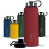 720°DGREE Borraccia termica 750 ml noLimit - Bottiglia acqua termiche in acciaio inox - Senza BPA - Borracce perfetto per bevande (710ml) calde, fredde, università, ufficio, all'aperto +2 Coperchi