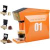 HAILASRE Macchina per caffè espresso multifunzionale 3 in 1 19 Bar, per capsule Nes-press Originale/Oro/Dolce Gusto/Caffè Macinato (Arancione)