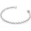 LUXURY MILANO Bracciale bianca rigido in argento