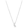 LUXURY MILANO Collana bianca in argento con luna