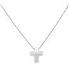 LUXURY MILANO Collana bianca in argento con croce