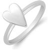 LUXURY MILANO Anello bianca in argento con cuore