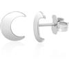 LUXURY MILANO Orecchini bianca in argento simbolo luna