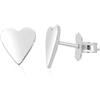 LUXURY MILANO Orecchini bianca cuore in argento